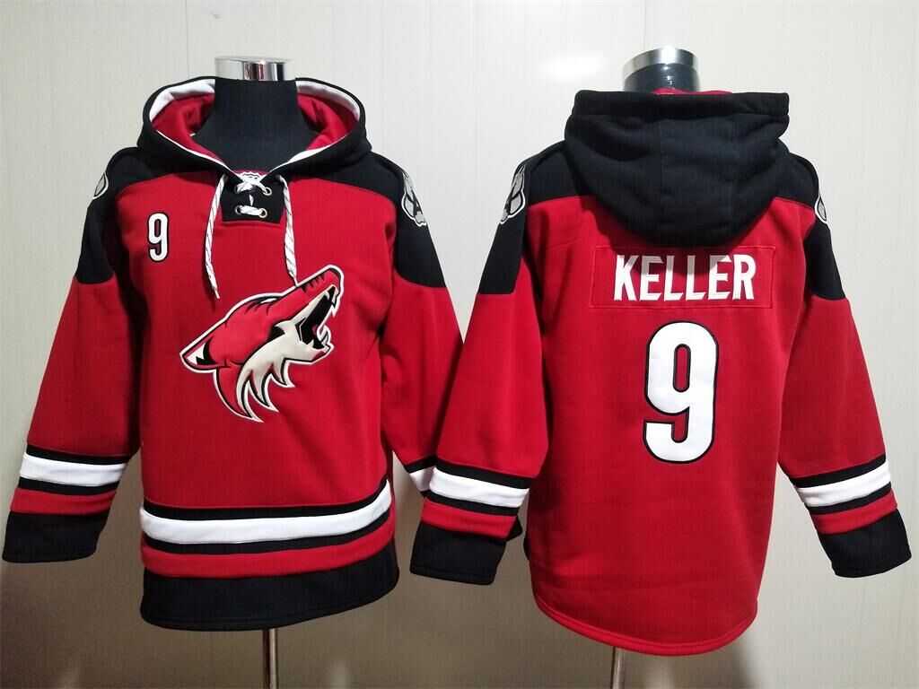 Phoenix Coyotes 9 Keller Red All Stitched Sweatshirt Hoodie,We sell and wholesale Phoenix Coyotes 9 Keller Red All Stitched Sweatshirt Hoodie on line form chian!